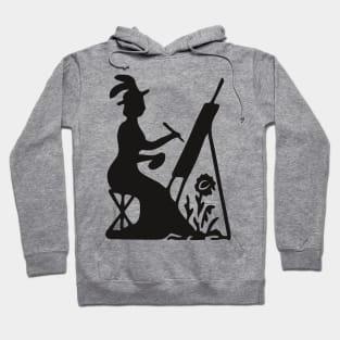 Female artist silhouette Hoodie